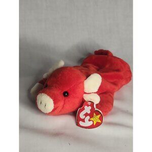 Ty Beanie Buddy Snort the Bull Plush Toy - 4002 Red Bull Farm Rodeo